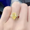 Cluster Rings Ring 8 12mm Water Drop Shape High Carbon Diamond Bridal Sparkling Wedding Party Temperament Fine Jewelry Gifts