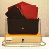 5A designers pochette 3 st/set plånböcker crossbody väska kvinnor prägling läder handväskor lyxiga kvinnors kedjor axelväska
