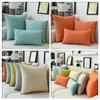 Pillow Square 45 45cm Europe America Style Pure Color Cotton Home Decor Sofa Waist Cusion Car Office Chair Back Throw 18