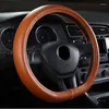 Steering Wheel Covers D Type Cover Non-Slip Universal Genuine Leather Funda Volante Coche Accesorios Para Auto