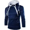 Heren Hoodies Nieuwste Fashion Men Casual Solid Jackets Double Zipper Hoodie Sweatshirt Tops Heren Kleding Slim Fit Outwear Male Bomber Jacket