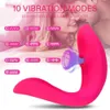 Articoli di bellezza Telecomando Succhiare la vagina Vibratore 10 modalità Masturbazione femminile sexy Mutandine Stimolatore clitorideo Adulti Giocattoli sexy per le donne