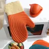 Oven Mitts Kitchen Pastry Tools Microwave Heat Insulation Anti-scalding Thickened Silicone Heat Resistant Baking Gloves Wholesale 1222552