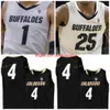 Custom Stitched Colorado Buffaloes Basketball Jersey 0 Shane Gatling 1 Tyler Bey 2 Daylen Kountz 5 D'Shawn Schwartz 10 Alexander Strating