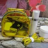 Вечерние сумки модная лазерная прозрачная сумка для кроссбука женщина девочки мини -желе из ПВХ прозрачные плечо для мессенджера.