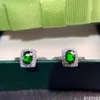 Cluster Rings KJJEAXCMY Fine Jewelry S925 Sterling Silver Inlaid Natural Diopside Girl Fashion Gemstone Ring Support Test Chinese Style