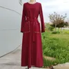 Ubranie etniczne Czerwona Diamentowa kieszeń swobodna szata Arabska sukienka dla kobiet na Bliskim Wschodzie muzułmańska codzienna dom do noszenia turecka jilbab kaftan 2022