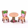 Estatuetas decorativas para cadeira de cadeira conjunto amante caseiro ornamento artesanato fada jardim de bomte decoração decoração miniature bolo decoração acessórios diy