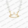colares de pérolas de pulseira com miçangas pinos de pino Saturno Brincos pingentes colar de diamante cobre 18k jóias de jóias de jóias de clavícula de clavícula de pérola para mulheres