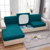 Stol täcker fast färgpolar fleece soffa sittplats.