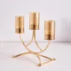 Świece Eleganckie stojaki Candelabras Candlestick Creative 3 ramiona patyki na parę domową salon tabletop