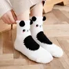 Women Socks Winter Practical 5 Colors Non-slip Tear Resistant Flexible Long For Cold Weather Floor Sleeping