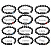 Bracelets porte-bonheur MIIQIAO 10MM perles d'agate naturelle pierre 12 Constellations porte-bonheur souhaits bracelets chaînes Bracelet pour hommes femmes amis cadeau Anime