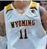 Anpassad sömnad Wyoming Cowboys baskettröja 24 Hunter Maldonado 1 Justin James 22 Larry Nance Jr