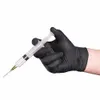 6 pairs Nitrile Powder Free Disposable Manufacturer Black Gloves For Working