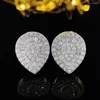 Stud Earrings 2022 Luxury Pear Solid Silver Color Korean Earring For Women Lady Anniversary Gift Jewelry Bulk Sell Christmas E5673