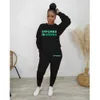 Women's tracksuit Autumn and winter Two Piece Pants letter printed round neck sweater suit two-piece set S-5XL