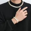 Link Armbanden Charm Hip Hop Claw Setting CZ Stone Bling Iced Out Square Choker Tennis Chain For Men Rapper Sieraden Gift