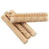 Rollende pennen houten textuur modder geperste rolpatroon staaf reli￫f polymeer klei rollende pen keramische aardewerk kunst