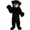 Costume da mascotte di orso di peluche nero Fursuit Costume da personaggio dei cartoni animati di ruolo animale unisex