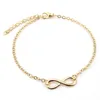 Anklets Women Forever Infinity Charm Anklet 8 Chain Ankle Bracelets On Leg Sexy Barefoot Sandal Beach Gold Foot Jewelry For Girls