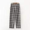 Indumenti da notte da uomo 2022 Primavera Autunno Uomo Cotone Pantaloni da notte Pantaloni maschili di fascia alta Casual Plaid Pantalon Pijama Hombre S-XXL 100KGS