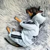 Cold Weather Dog Apparel Dog Hoodie Pet Coats Fleece Sweatshirt with Buttons Winter Warm Cotton Puppy Pajamas 4 Legs Pets Jumpsuit for Small Dogs Cats Boy Girl S A501