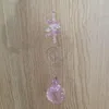Lustre cristal rosa de 30 mm de vidro facete de vidro diy prisma peças penduradas iluminação pingente decoração de casa