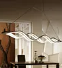 120 см белые черные современные подвесные светильники для столовой гостиной кухня кухня и светодиодная лампа Lamparas Wave Shape1320711