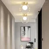 Plafondlampen Noordse LED Licht Home Aisle Corridor Restaurant Slaapkamer Mantelkamer Wedergeboel Golden Lamp