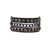 Pulseiras de link 2022 pulseira de couro PU Punk ajustável GOTH GOTH GOTHIC BURDLE BURDLE PARTILHA PARA MAN MULHER