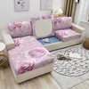 Housses de chaise en tissu à fleurs roses, housse de siège de canapé, coussin lavable pour Chaise Longue, canapé 1 à 4 places