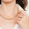2023 Catene placcate oro 18 carati alla moda Collane in acciaio inossidabile Girocollo Fiore Lettera Ciondolo Dichiarazione Moda Collana da donna Accessori per gioielli da sposa