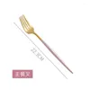Servis uppsättningar rostfritt stål bordsvaror set avancerad rosa guld öken knivgafflar sked cutleries 4 st köksverktyg