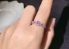 Cluster Rings KJJEAXCMY Fine Jewelry 925 Sterling Silver Inlaid Natural Pink Sapphire Female Ring Fashion Support Test Selling