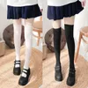 Women Socks Sexy Solid Black White Striped Long Over Knee Stockings Pantyhose Ladies Girls The Thigh High