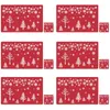 Tafelmatten -12pcs/set Merry Christmas Placemat Dining Decor Xmas Gifts