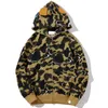 Designer Shark mens Zipper felpa con cappuccio cappotto con cappuccio Giacche calde Big Abc Felpa Camo Sudadera Hooded Coa taglia M-XXXL colore bianco