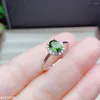 Cluster Rings KJJEAXCMY Fine Jewelry 925 Sterling Silver Inlaid Natural Gemstone Diopside Lady Woman Female Crystal Ring Support Test