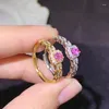 Cluster Rings KJJEAXCMY Fine Jewelry 925 Sterling Silver Inlaid Natural Pink Sapphire Female Ring Fashion Support Test Selling