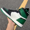 أحذية أصلية 1 OG Pine Green Shoes Sail-Black Men Women Basketball Sports Sneakers with Original Box 555088-302