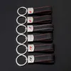 300 PCS /lot KEY RING FIT FOR MERCEDES AUDI SLINE VW R R32 MSPORT LEATHER CARBON KEYRING Keyfob Keychain