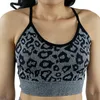 Actieve sets dunne riem backless yoga set luipaard print strakke fitness sporten hardlopende kleding dames hoge taille rekbare sportschool trainingspakken