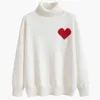 2023-tals tröja Man Kvinna Stickad Hög krage Love A Womens Cardigan Mode Letter Svart Långärmad Kläder Pullover Oversized Topp 20ss