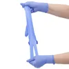 6 paren titanfine hoge sterkte ijsblauw wegwerp textureerde rubberen handschoenen nitril voor medische