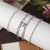 Lien Bracelets Simple Gothique Irrégulier Bracelet Femme Personnalité Charme En Forme De Coeur Pour Copines Couple Vacances Cadeaux Bijoux