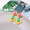 Stud Earrings Mixed Color Geometric Sweet Statement Pendant Jewelry For Women