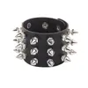 Pulseiras de link 2022 pulseira de couro PU Punk ajustável GOTH GOTH GOTHIC BURDLE BURDLE PARTILHA PARA MAN MULHER