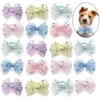 Dog Apparel 30/50pcs Shiny Star Pet Bow Ties Mesh Style Necktie Bowtie Adjustable Neckties Accessories Supplies