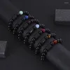 Bracelets porte-bonheur MIIQIAO 10MM perles d'agate naturelle pierre 12 Constellations porte-bonheur souhaits bracelets chaînes Bracelet pour hommes femmes amis cadeau Anime